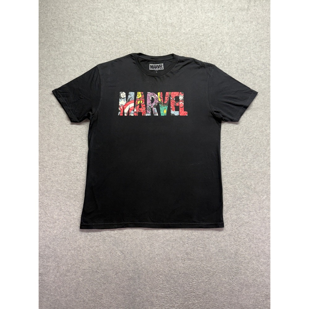 Marvel Comics Graphic T-Shirt Mens Large Black Hybrid Apparel Captain America